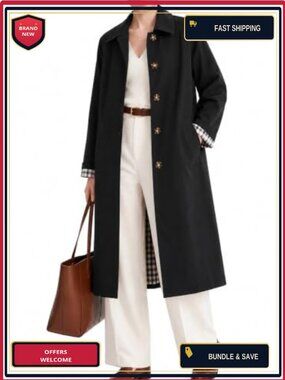 Waterproof Lightweight Trench Coat Travel Overcoat